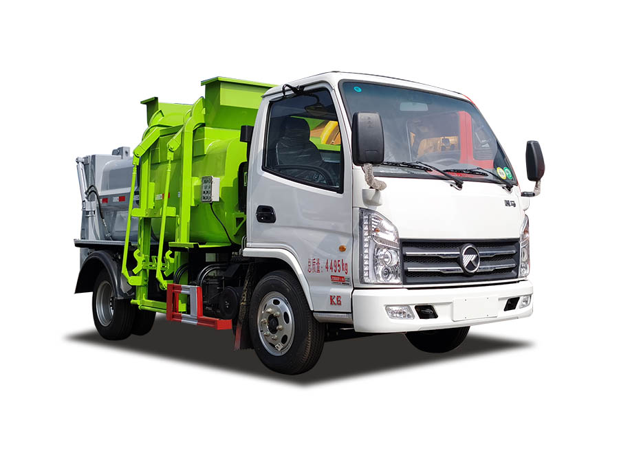 國(guó)6凱馬藍(lán)牌3方小型方罐餐廚垃圾車(chē)